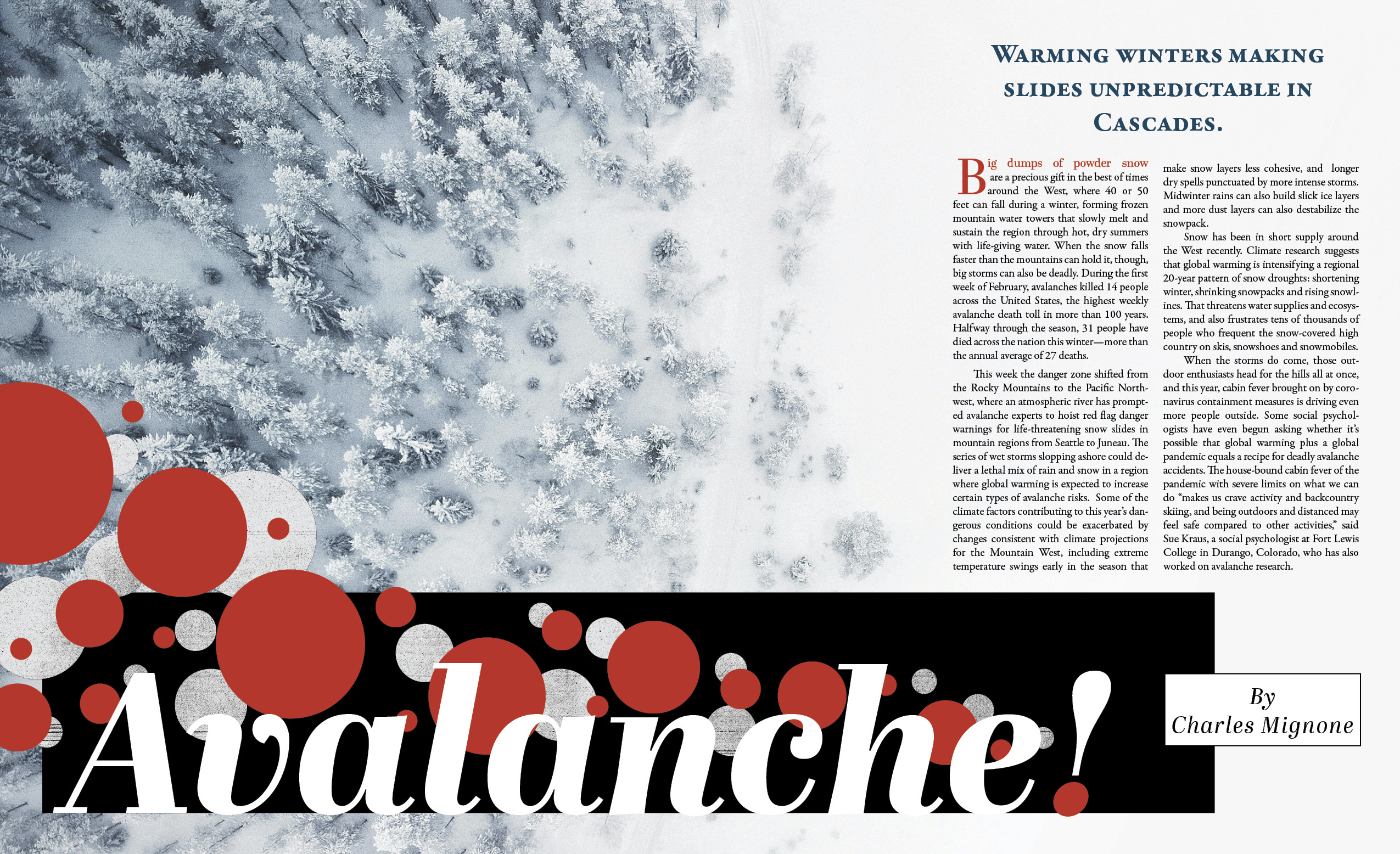 Avalanche feature spread